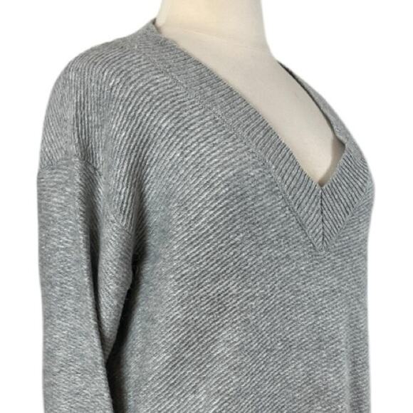 Harve Benard Sweater V-neck Oversized Wool Blend Gray Women’s Size XL - Picture 6 of 10